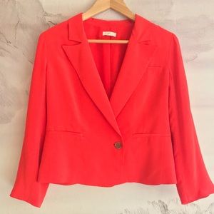 Joie 3/4 sleeve cropped silk blazer size 4